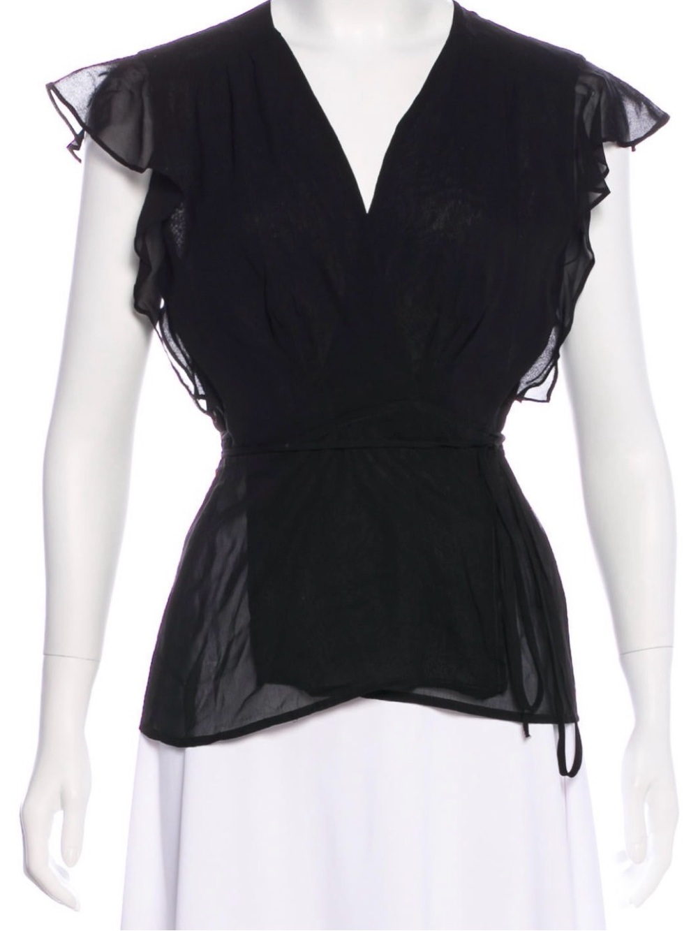 Reformation Andorra Top-Ruffle Sleeve Top